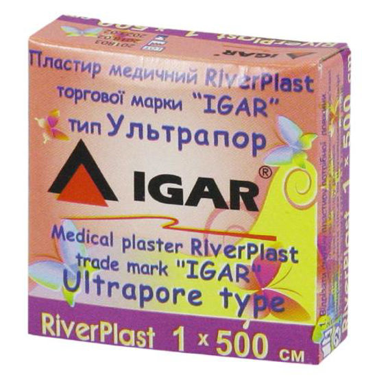 Пластир медичний Riverplast IGAR (Ігар)1 см х 500 см нетканій основі
